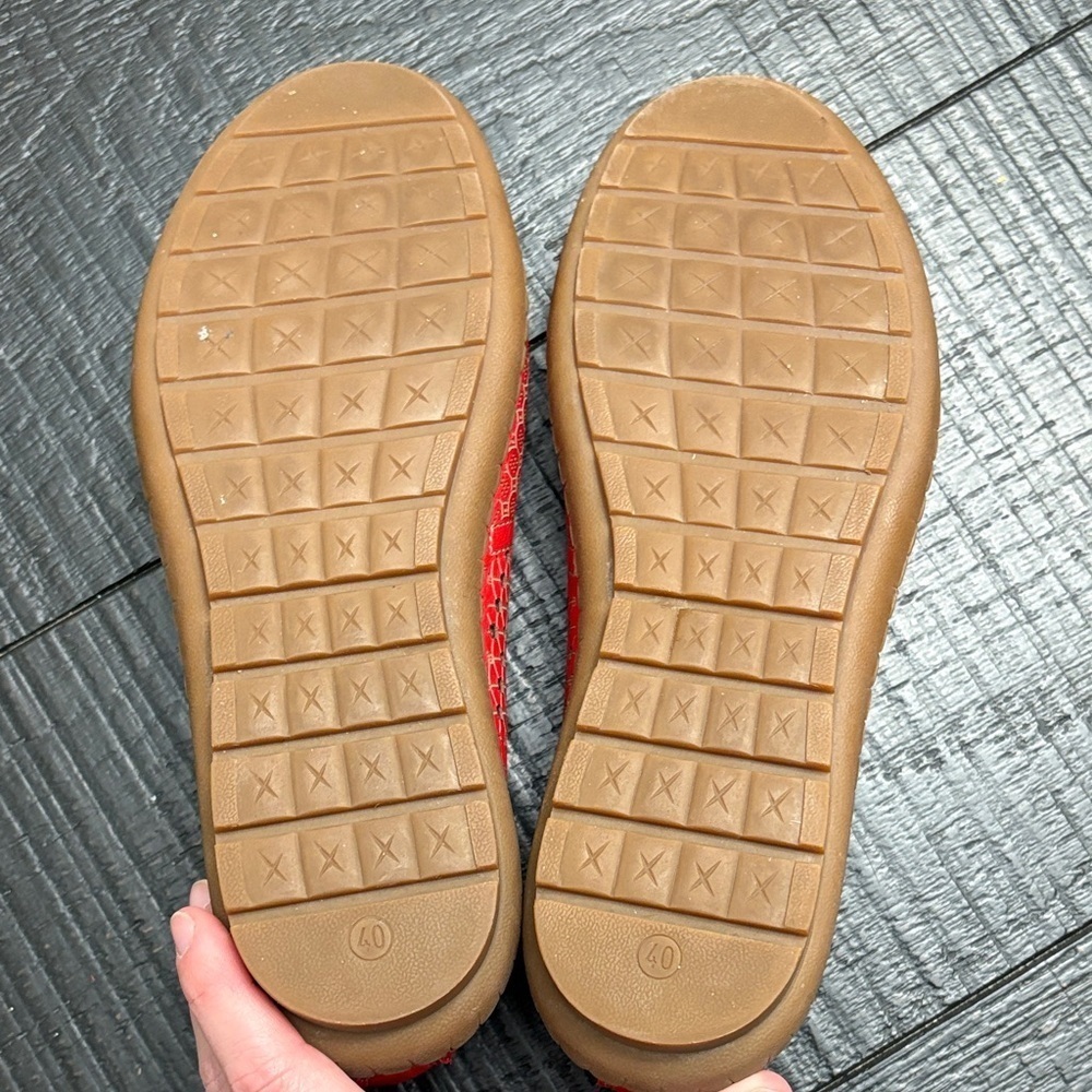 Volks Walkers Red Leather Loafers - Picture 6 of 6